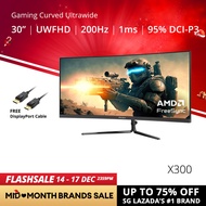 PRISM+ X300 30" 200Hz 1ms Curved Ultrawide 21:9 [2560 x 1080] Adaptive Sync Gaming Monitor