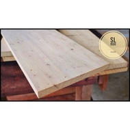 12(T) mm × 195(W)mm = 1'Ft to 6'Ft(L) Cengal Kayu Ketam Licin Kaki Kayu Chengal