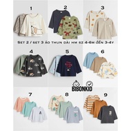 [Bibonkid] Set of 2 shirts/3 long-sleeved shirts HM UK/US/ES size 4-6m to 3-4y