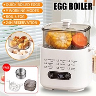 300W Egg Cooker Elektrik 9Modes Egg Steamer Multi Bookable Auto Power-off Egg Cooker Soft Boiled Egg