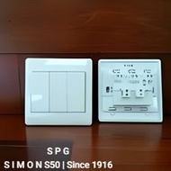 SIMON S50 3 Gang 1 Way Switch with LED | 3 Gang 1 Way LED Indicator Switch