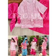 GIVE A Light Pink Baby Girl's Scarf Set (original photo)