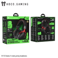 HOCO W116 หูฟังเกมมิ่ง 4 โหมด เชื่อมทั้งไร้สาย+มีสาย Bluetooth 6.0 / 2.4G USB / USB-C / สาย Type-C ห