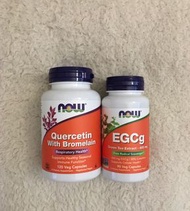 Now Quercetin with Bromelain 120 veggi capsules ➕ EGCg Green Tea Extract 400mg 90 capsules #Respirat
