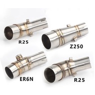 Ready Stock|| Motorcycle Exhaust middle pipe Muffler link pipe mid section for kawasaki NINJA 250 R2