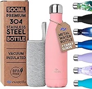 Stainless Steel Insulated Water Bottle, Vacuum Flask BPA Free, 12hrs Hot & 24hrs Cold Drinks, Therma