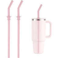 2Pcs Press in Replacement Straws for Hydro Flask 40/32/28/20oz Travel Tumbler, Silicone Reusable Dri