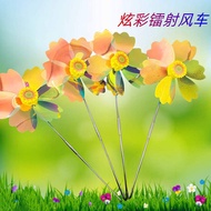 Bunga Matahari Laser Berwarna-warni Musim Bunga Gerai Jalan Kincir Angin Luaran DIY Jualan Panas Bun