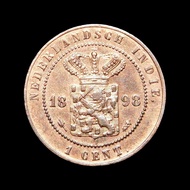 Netherlands East Indies 1 Cent 1898 William III ( #046 )