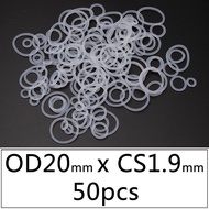 [Ready Stock] 50pcs Outer Diameter OD 6mm-30mm Thickness CS 1.9mm Durable VMQ Silicone Rubber Sealin