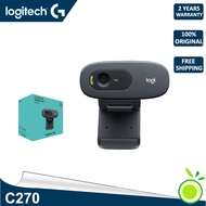 Logitech C270เว็บแคม HD วิดีโอ720P ที่ถ่ายทอดสดเว็บแคมมีไมโครโฟนในตัวเครือข่ายกล้องวีดีโอสำหรับ Windows As the Picture One