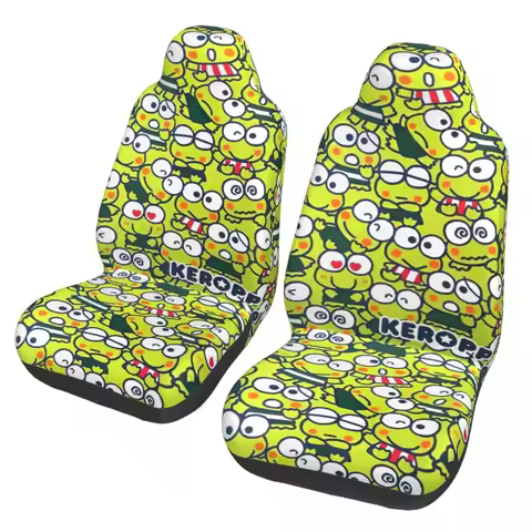 Keroppi Cartoon Anime Universal Car Seat Cover Waterproof AUTOYOUTH Front Rear Flocking Cloth Cushio