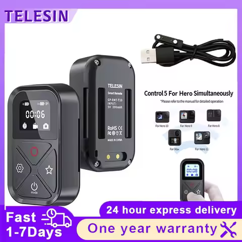 TELESIN T10 Bluetooth Remote Control For GoPro Hero 12 11 10 9 8Max Smart Device Wireless Smart Remo
