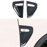 Carbon Fiber Side Fender Air Outlet Vent Cover Trim For Mitsubishi ASX 2020-2024