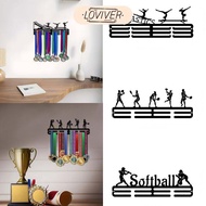 LOVIVER Wall Mounted Medal Wall Hanger, Medal Rack Medal Shelf for Running Sports Award Runner