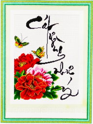 Tranh Thêu Chữ Thập Cát Tường Như Ý IST066 (KHÁCH TỰ THÊU) KT41X52CM