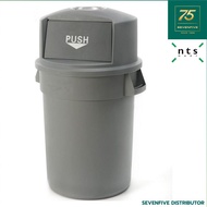 NTS ถังขยะฝาสวิง ถังขยะทรงกลม มีฝาปิด ขนาด 120 ลิตร NTS1-DB-H120-GY