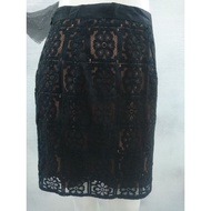 Fabia Black Lace Short Skirt