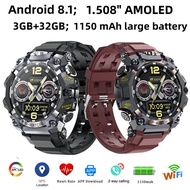 Rainbuvvy P888 4G LTE Smartwatch 3GB RAM 32GB ROM 1.5'' AMOLED Screen 8MP Camera Supports GPS WIFI A