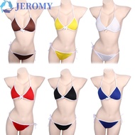 JEROMY Swimsuit Cosplay Simple Solid Color Biquini Summer Female Bathing Suit