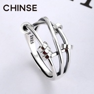 CHINSE | วงแหวนเงิน 925 หลายชั้น ความหมายดี