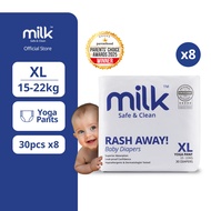 [BUNDLE] MILK Baby Diaper Yoga Pants M336 L288 XL240 XXL192 (8 packs)