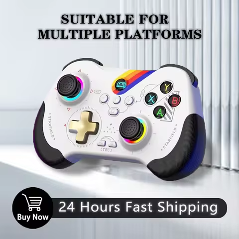 Z01 Wireless Game Controller Bluetooth 6-Axis Motion Sensor Support Turbo Programmable Hall Joystick