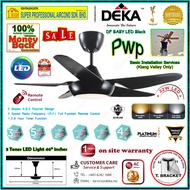 Deka Baby Fan DF BABY LED (Black) 46 inch Remote Control Ceiling Fan with LED Light 5 Blades A.B.S Polymer Design