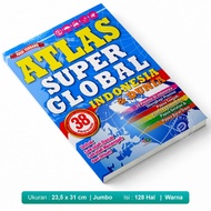 ATLAS SUPER GLOBAL INDONESIA AND THE WORLD LARGE SIZE (UK 24 x 31 cm)