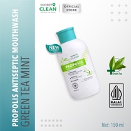Secret Clean Propolis Antiseptic Mouthwash 150ml - 500ml/secret clean propolis pembersih mulut