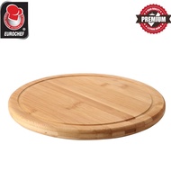 Eurochef Non Slip Bamboo Cutting Board Wooden Food Serving Tray Chopping Board Round Circle WCB8