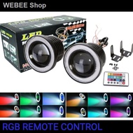 ✿✗₪3200LM Car COB Upgrade Section High Power M609 LED Angel Eyes Fog Light ring Lens Projector (Alum