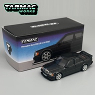 รถโมเดลเมอร์เซเดส-เบนซ์ 190E 2.5-16 EVO 1 สีดำเมทัลลิก TW 1:64 Tarmac Works