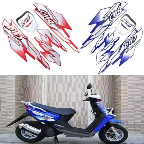 1 Set Motorcycle Whole Body Fairing Stickers Decals Red/Blue Scooter Decorative Emblem Logo Motorbik