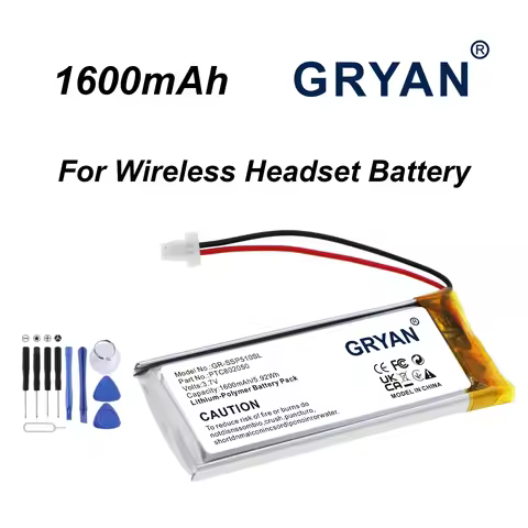 3.7V 1600mAh Battery For Interphone F2，F3，F4，F2S，F3S，F4S，F5，F5S，F3XT，F4XT，F5XT，F3MC，F4MC，F5MC，OFFROA