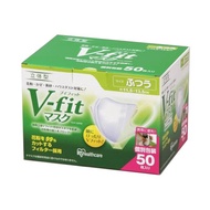 IRIS Healthcare Japan V-Fit 3D Face Mask, White, Medium Size, NVK-50RM, 3ply, Individually Packed, 5