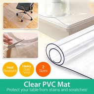 🇸🇬 (1.5mm thickness) PVC Plastic Transparent Table Cover / Table Mat Top Protector Easy Cleaning Tab
