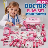 Kids Doctor Toy Set Medical Dentist Role Play Mainan Stethoscope Costume Lab Gown Pretend Play