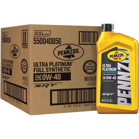 Pennzoil Ultra Platinum Full Synthetic 0W-40 Motor Oil, 1 Quart (6 Pack)