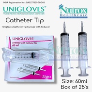 Unigloves 60ml/cc Sterile Syringe with Catheter Tip – Box of 25’s