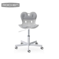 【韓國 Roichen】優雅椅/辦公椅 灰色  買就送【韓國 Silicook】圓型直筒盒500ml/3入