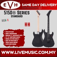 EVH 5150 Series Standard Electric Guitar, Ebony FB - Ice Blue Metallic/Yellow/Stealth Black