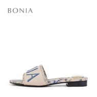 Bonia Blue Maliora Flat Sandals | Kasut Sandal