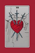 Three of Swords - Tarot Card Notebook - Card No.57 (Color Ed.): A5 Ruled Lined Tarot Journal Diary S