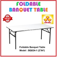 3V 2'X4' Foldable Banquet Table Event / Catering / Hall / Buffet Folding Table / Outdoor Dining Meja Lipat Niaga