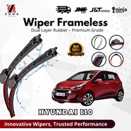 Hyundai I10 Frameless Dual Blade Car Wiper 1 Set Front Left Right