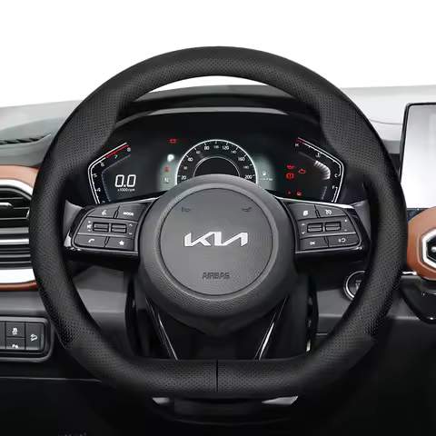 For KIA Round D-Shaped Steering Wheel Cover Ultra-Thin Fit Ceed Sportage 3 Picanto Rio Xceed Stonic 