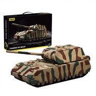 WW2 Military Heavy Tank Model Building Blocks 53pcs 1:28 Scale DIY Assembly Bricks Toy Compatible wi