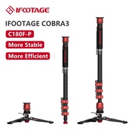 IFOOTAGE Cobra 3 Camera Monopod C180FP with Pedal Locking Control 71" Carbon Fiber Travel Monopod Qu