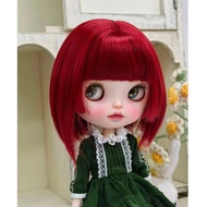 Blythe Small Cloth Wig Red Ji Hair Doll Accessories